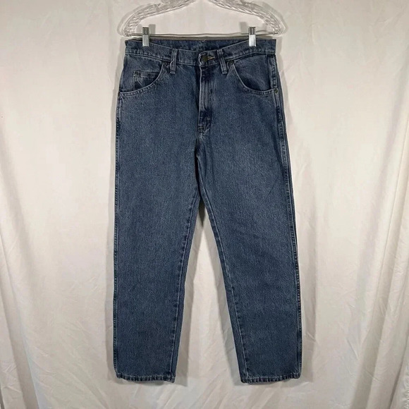 Wrangler Blues Jeans Men's 32 x 30 Medium Wash 5 Pockets 100% Cotton Work - Picture 1 of 9